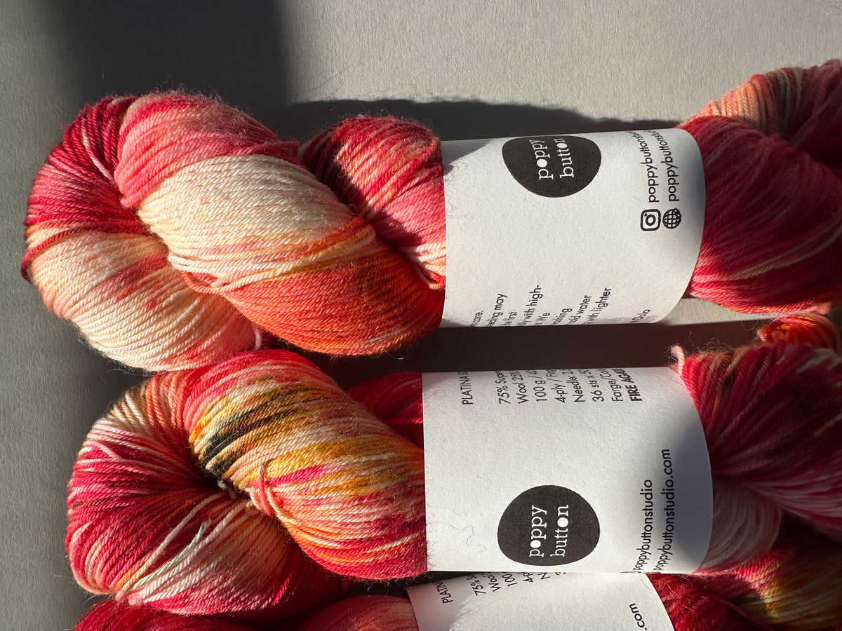 FIRE AGATE — Platina Sokk 4ply