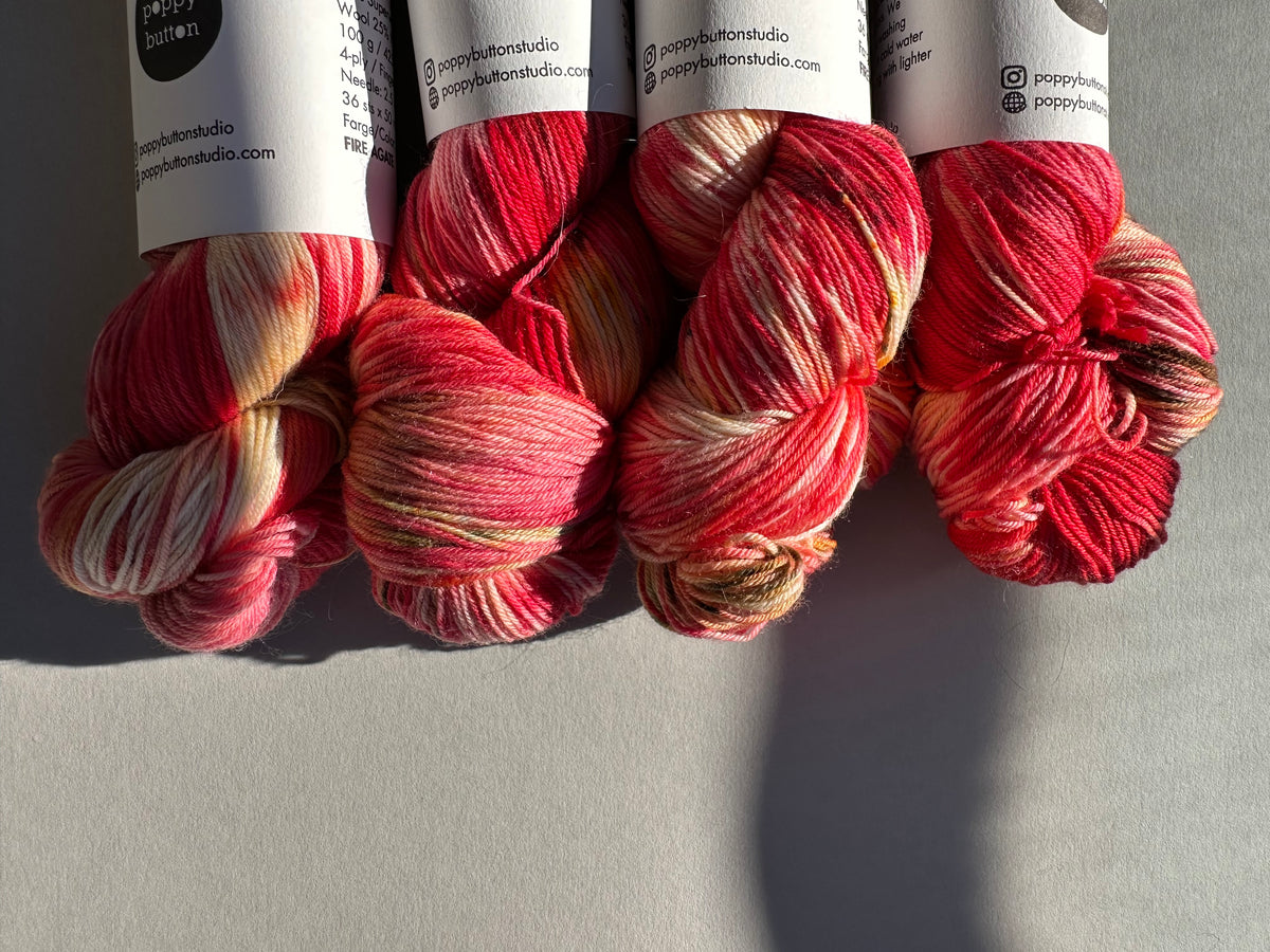 FIRE AGATE — Platina Sokk 4ply