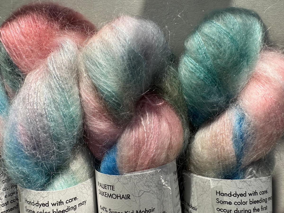 Paljett-Silkemohair – Labradorite