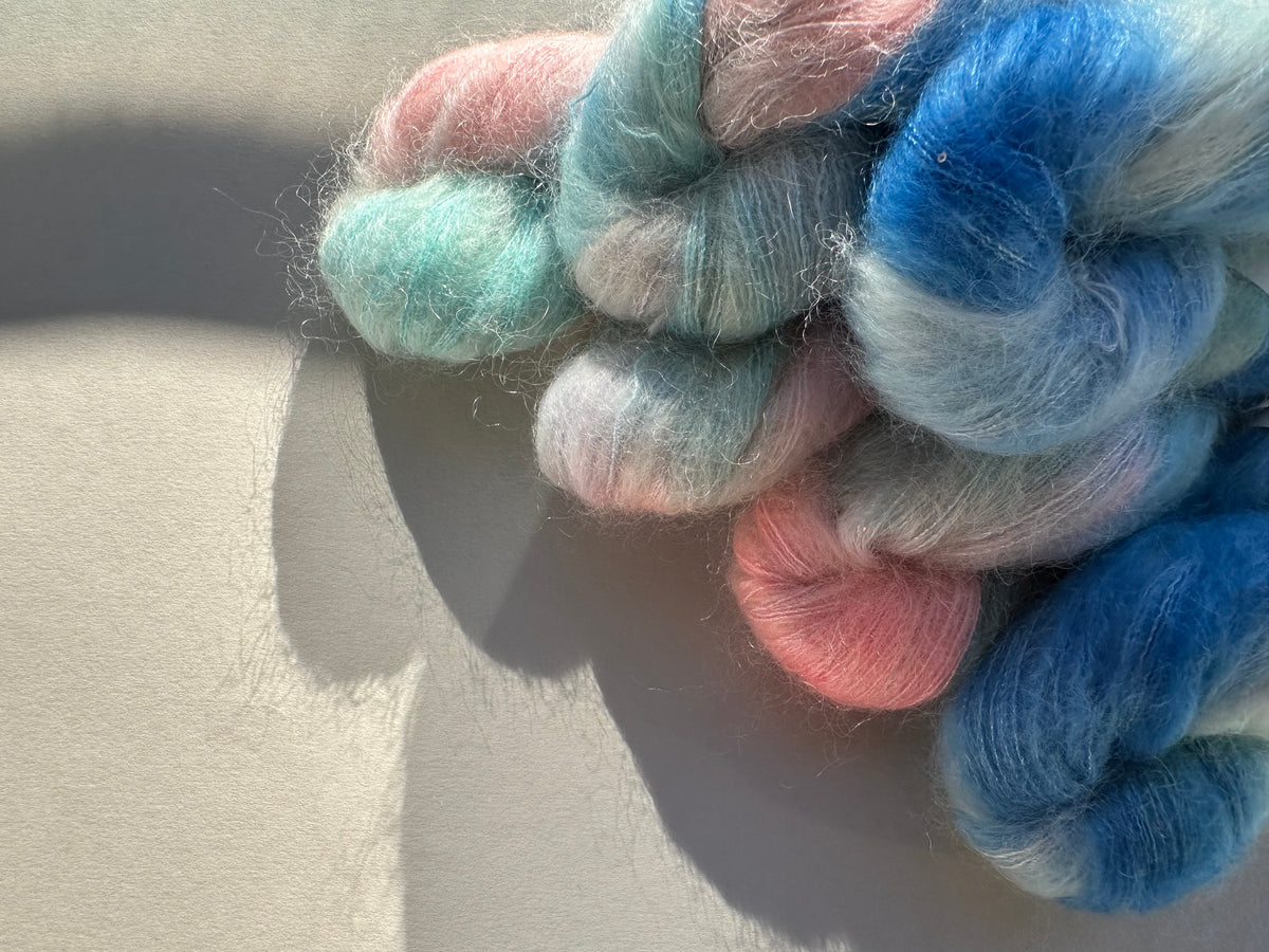 Paljett-Silkemohair – Labradorite
