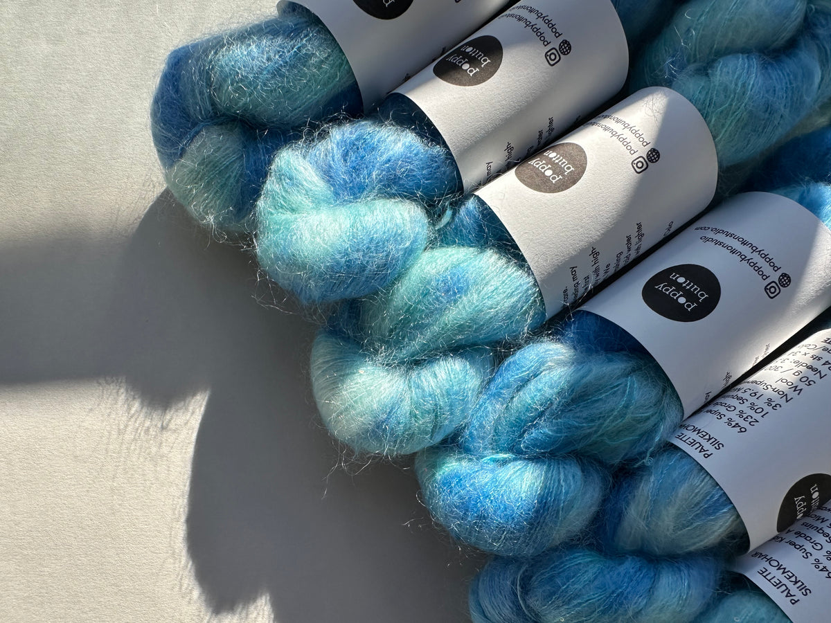 Paljett-Silkemohair – Apatite