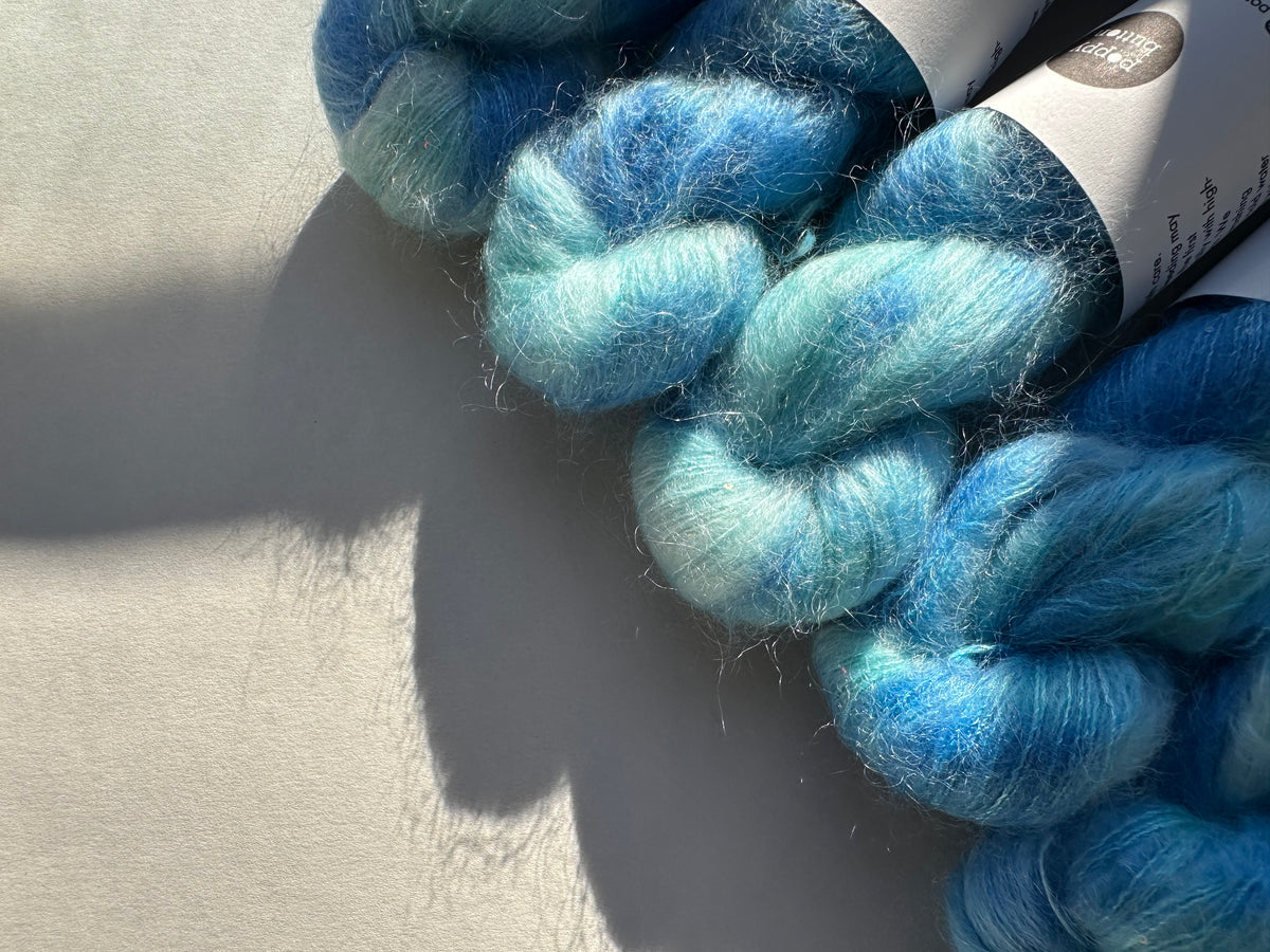 Paljett-Silkemohair – Apatite