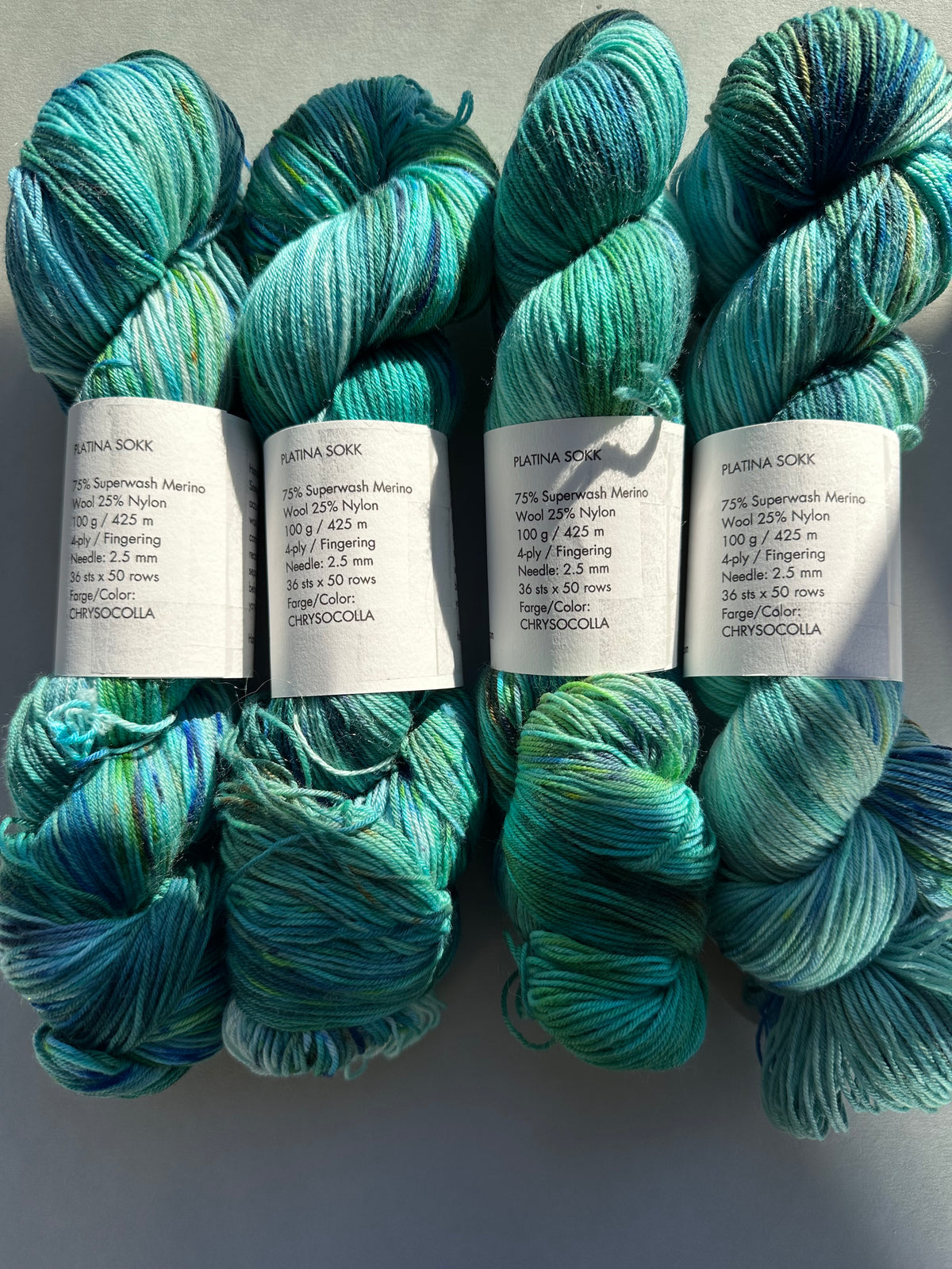CHRYSOCOLLA — Platina Sokk 4ply
