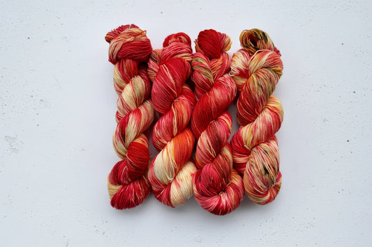 Ildkarneol Agat — Platina Sokk 4ply
