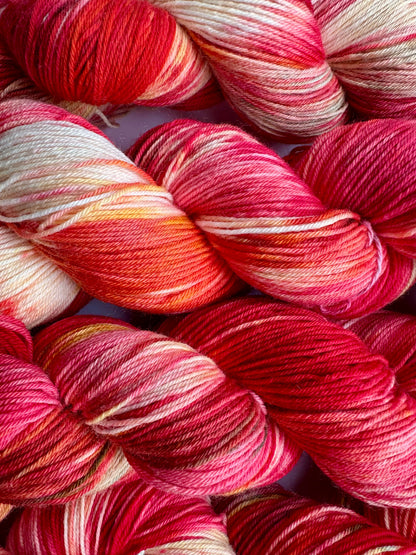 Ildkarneol Agat — Platina Sokk 4ply