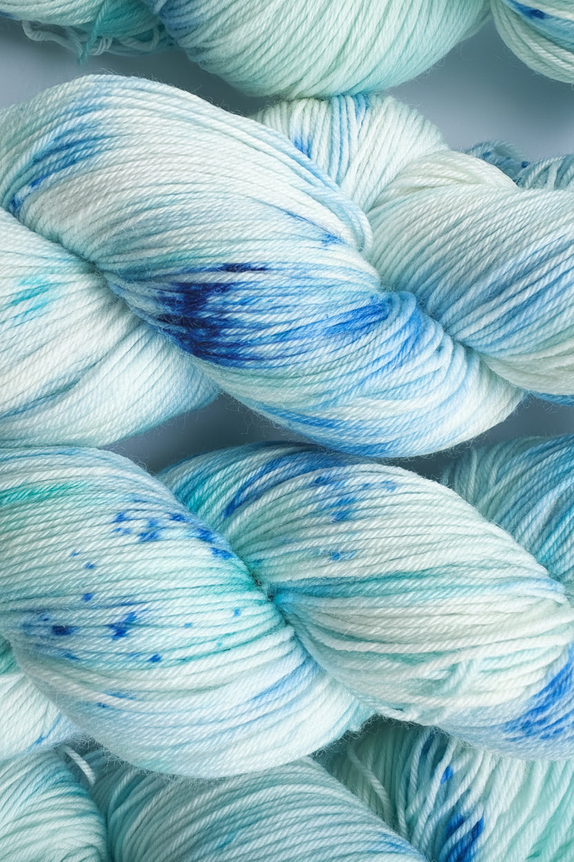 Blå Topaskvarts — Platina Sokk 4ply