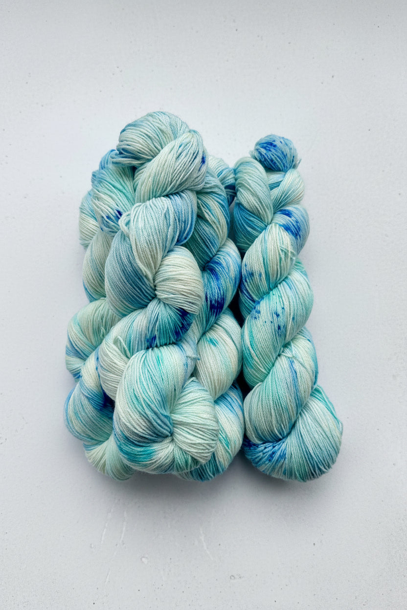 Blå Topaskvarts — Platina Sokk 4ply