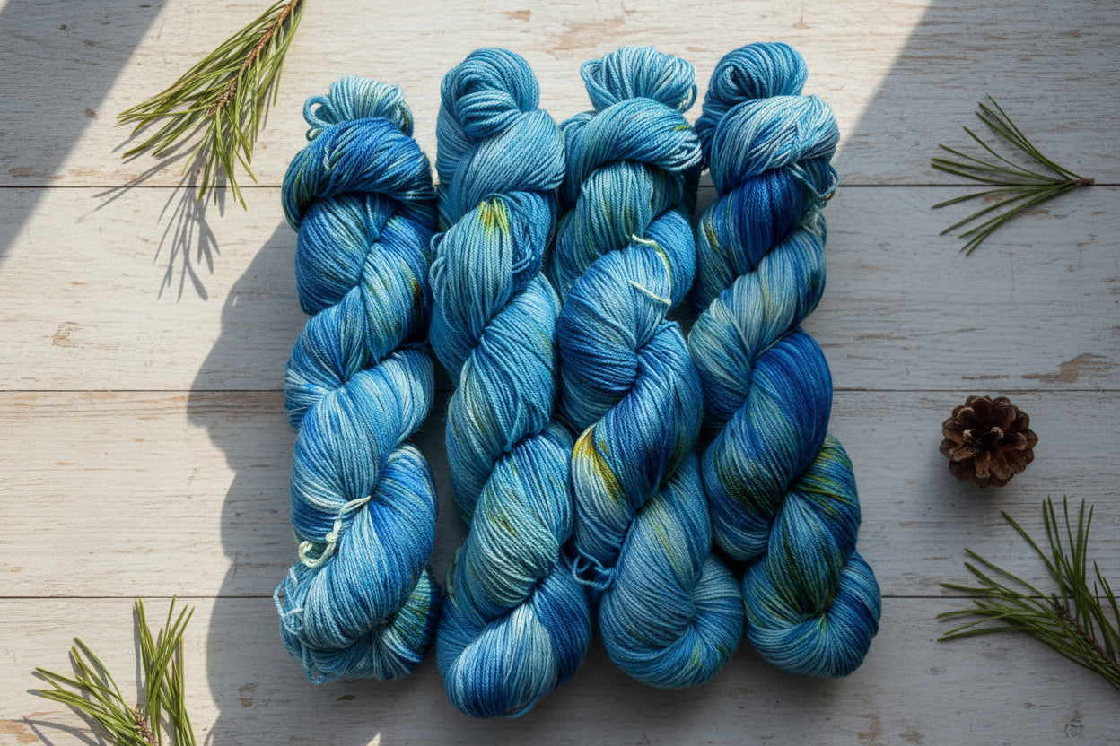 Skiftende Lapiskjerne — Platina Sokk 4ply