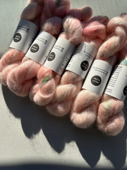 Paljett-Silkemohair – Pink Opal