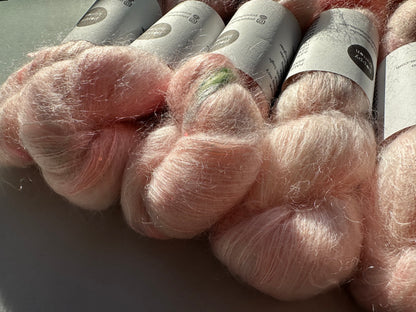 Paljett-Silkemohair – Pink Opal