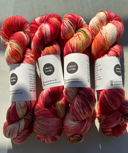 FIRE AGATE — Platina Sokk 4ply