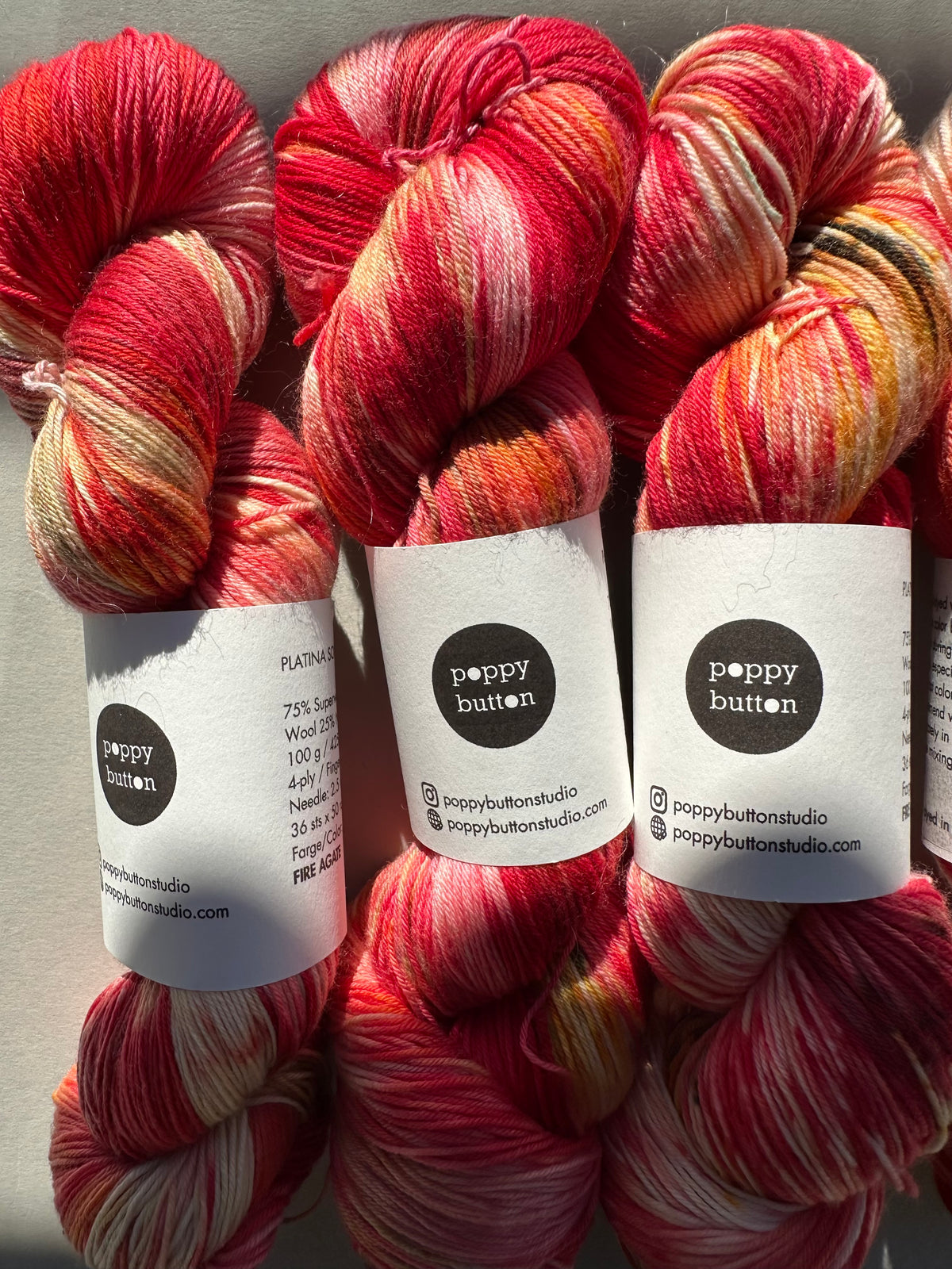 FIRE AGATE — Platina Sokk 4ply