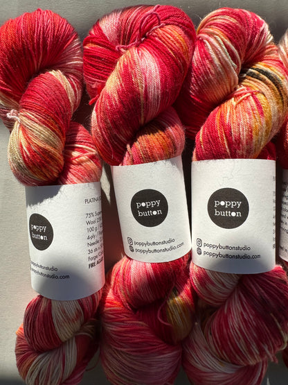 FIRE AGATE — Platina Sokk 4ply