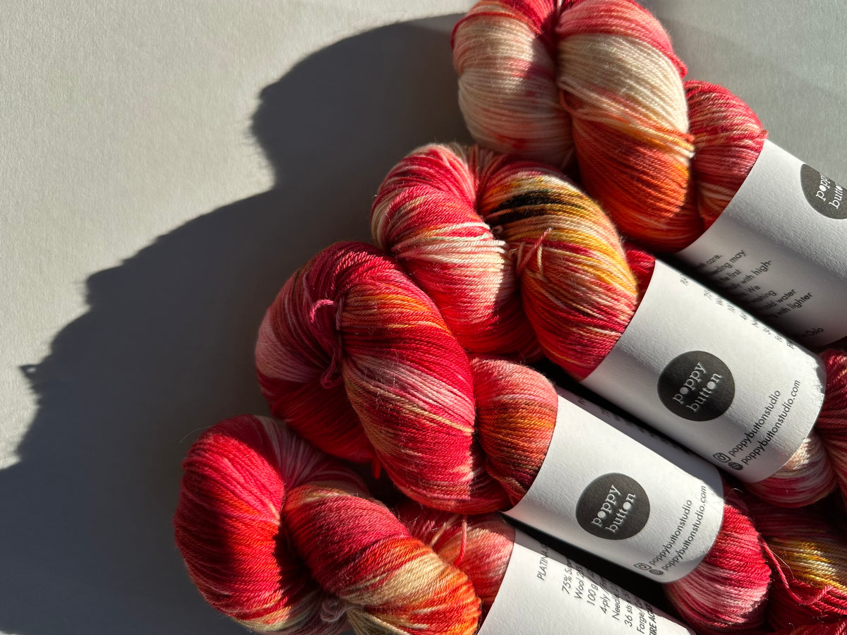FIRE AGATE — Platina Sokk 4ply