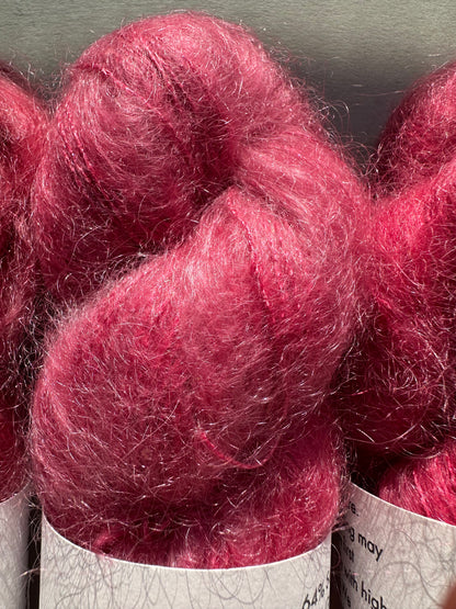 Paljett-Silkemohair – Garnet