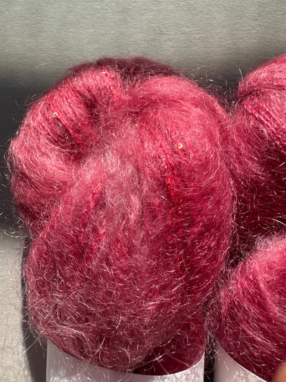 Paljett-Silkemohair – Garnet