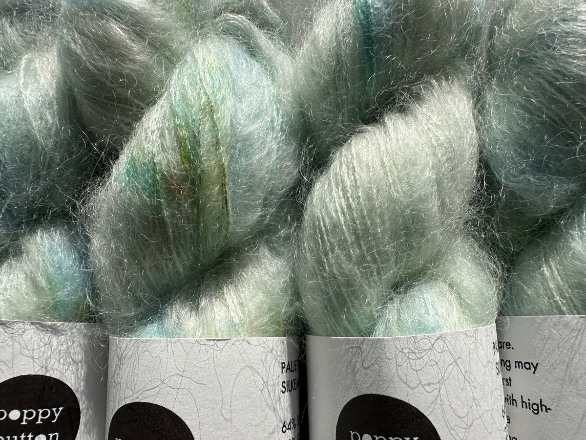 Paljett-Silkemohair – Icy Quartz