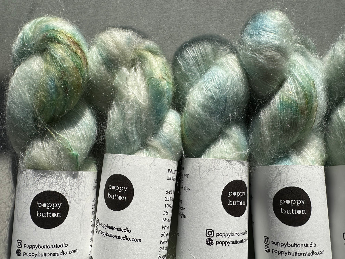 Paljett-Silkemohair – Icy Quartz