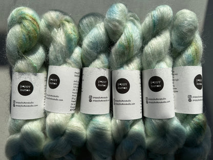 Paljett-Silkemohair – Icy Quartz