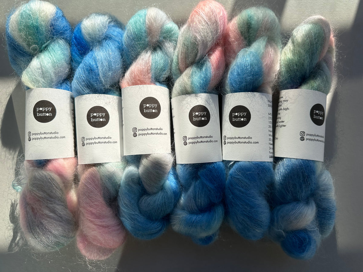 Paljett-Silkemohair – Labradorite