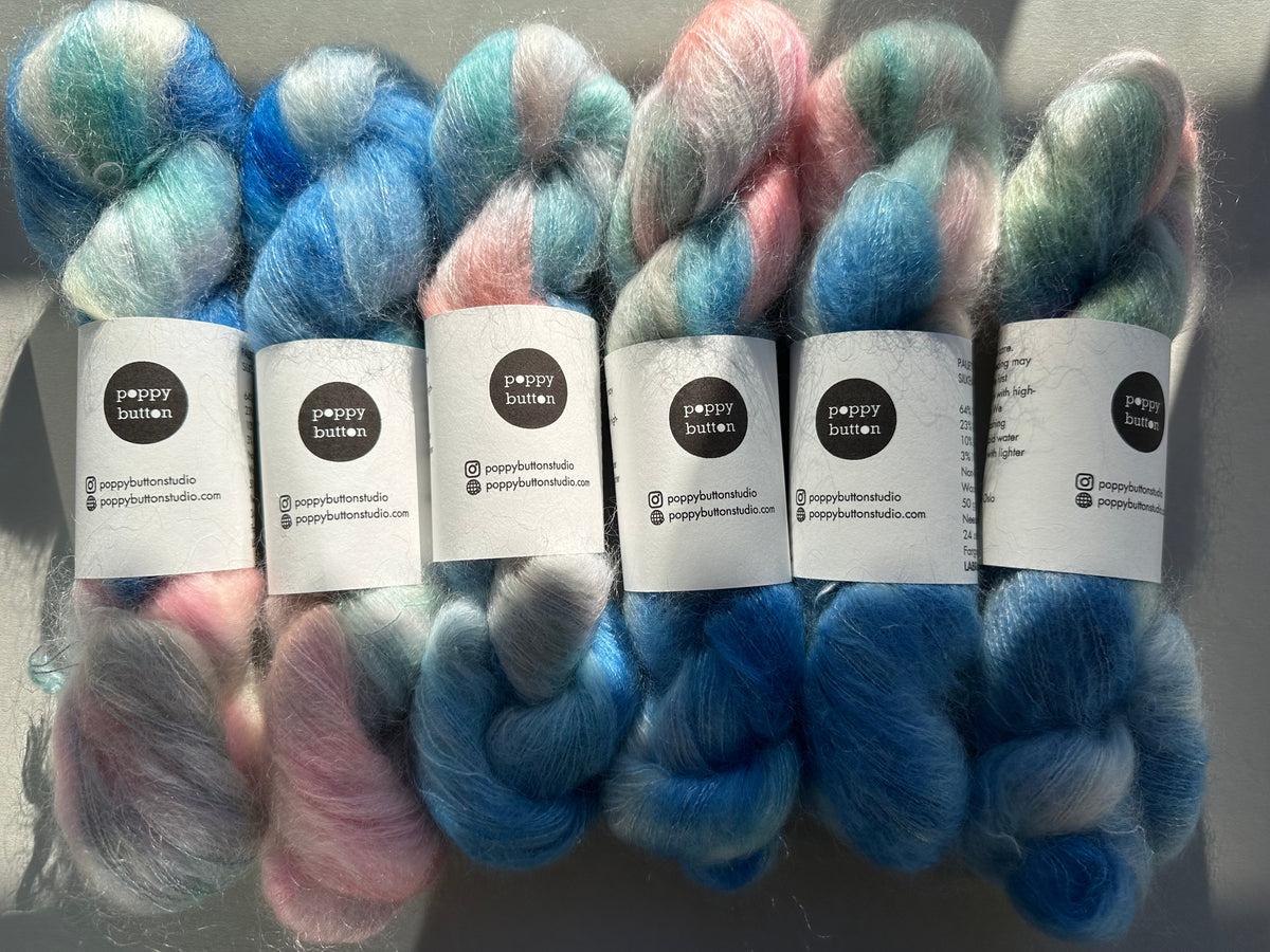 Paljett-Silkemohair – Labradorite