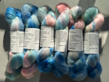 Paljett-Silkemohair – Labradorite