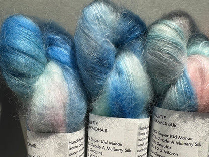 Paljett-Silkemohair – Labradorite