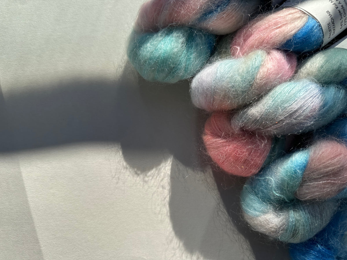 Paljett-Silkemohair – Labradorite