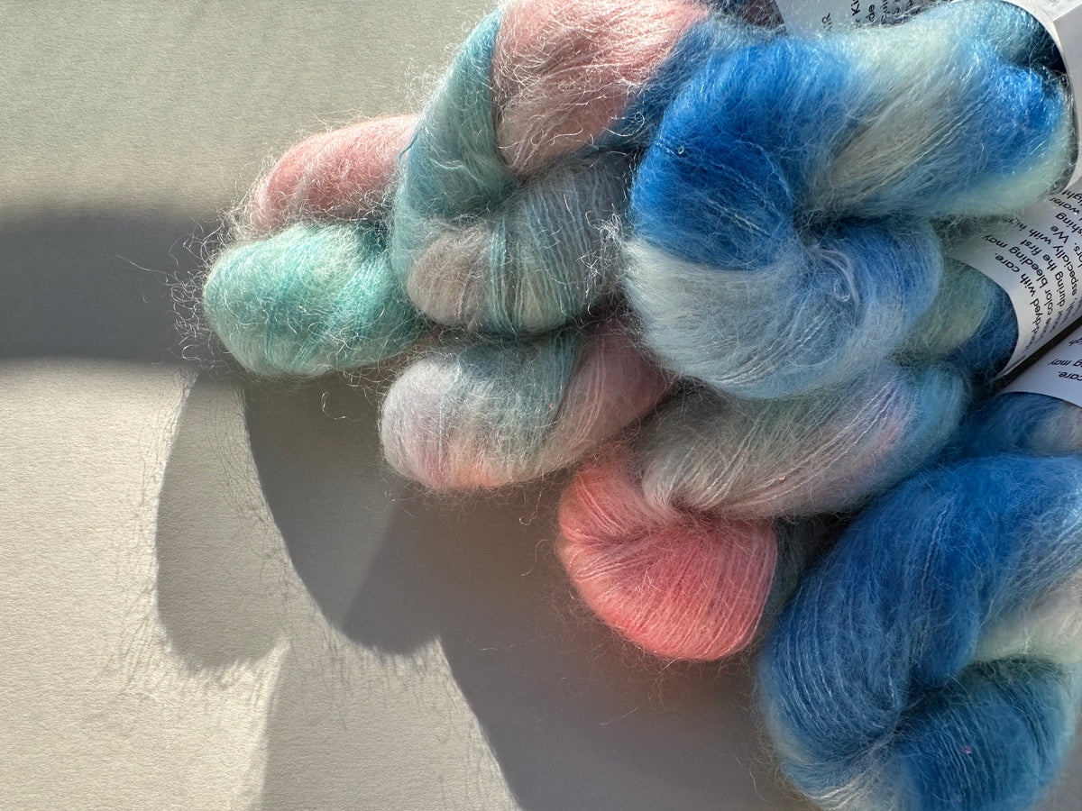 Paljett-Silkemohair – Labradorite