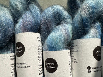 Paljett-Silkemohair – Arctic Sapphire