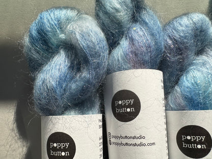 Paljett-Silkemohair – Arctic Sapphire