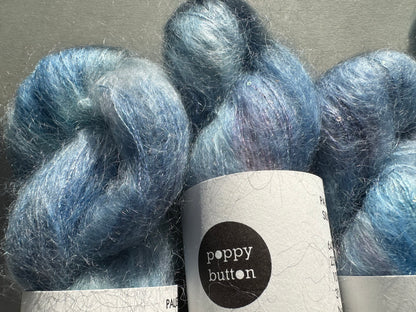 Paljett-Silkemohair – Arctic Sapphire
