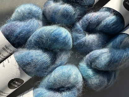 Paljett-Silkemohair – Arctic Sapphire