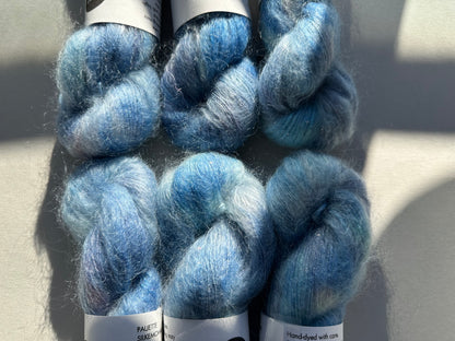 Paljett-Silkemohair – Arctic Sapphire