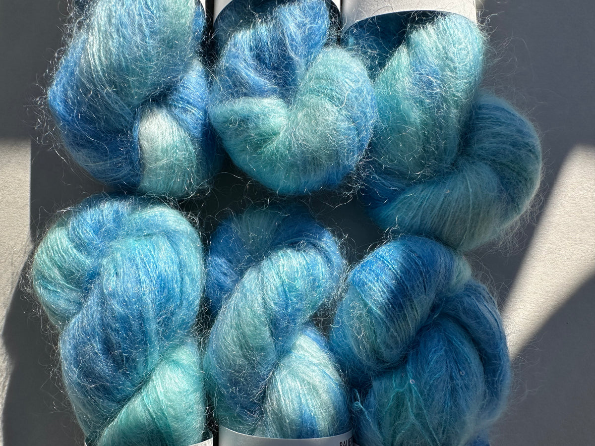 Paljett-Silkemohair – Apatite