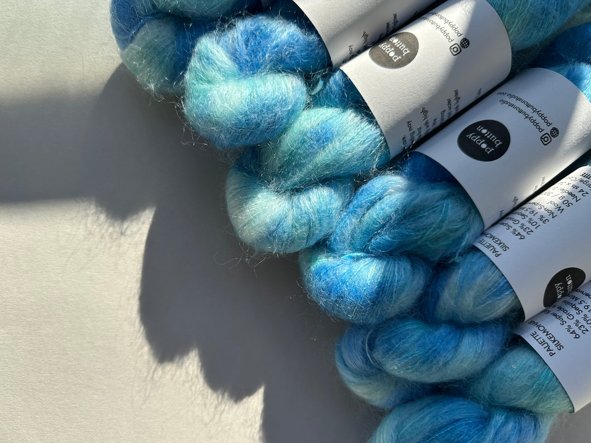 Paljett-Silkemohair – Apatite