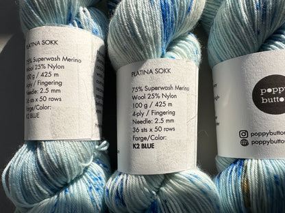 K2 BLUE — Platina Sokk 4ply
