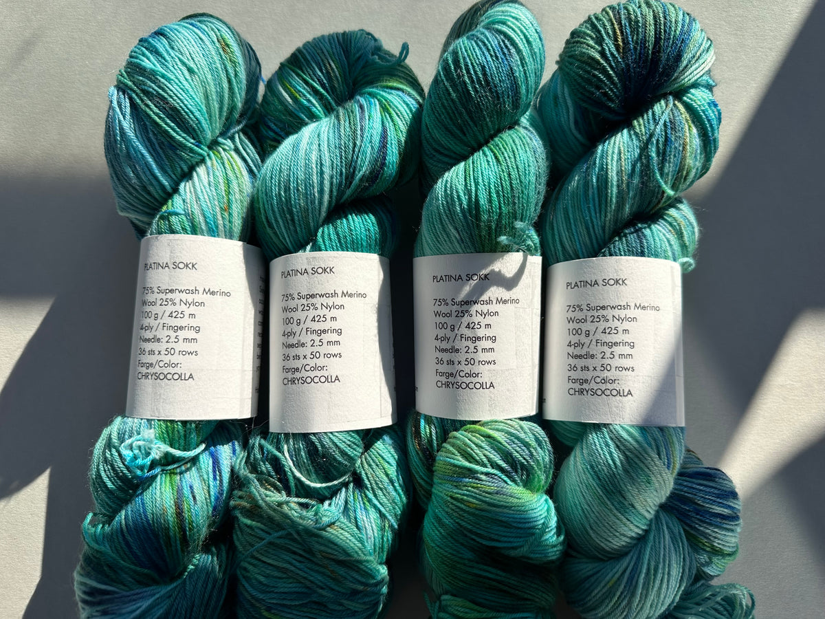 CHRYSOCOLLA — Platina Sokk 4ply