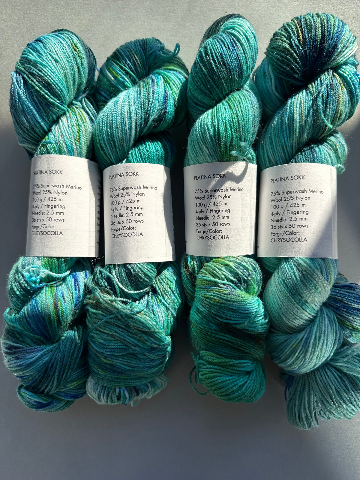 CHRYSOCOLLA — Platina Sokk 4ply