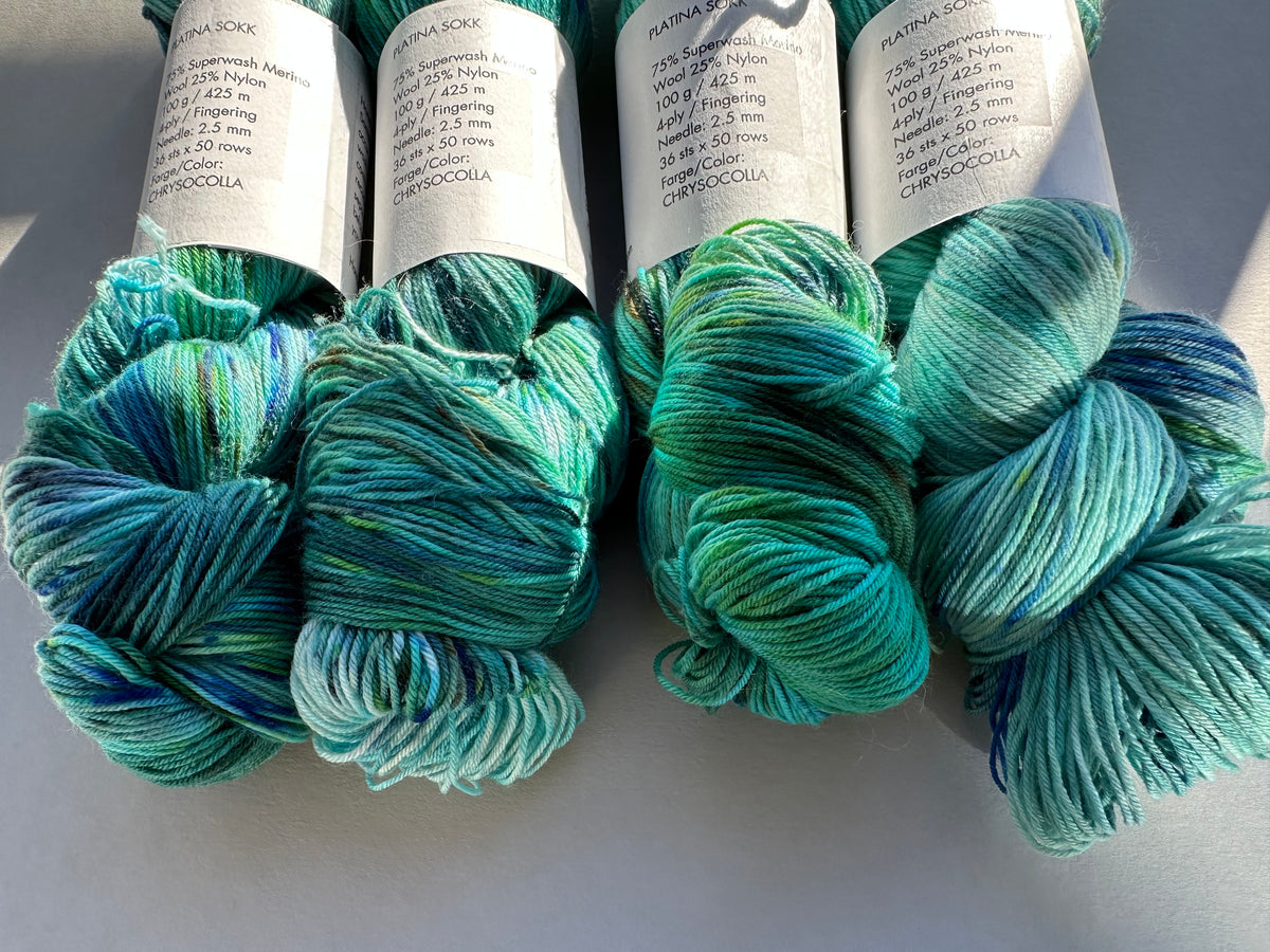 CHRYSOCOLLA — Platina Sokk 4ply
