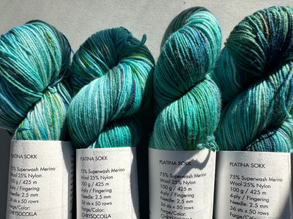 CHRYSOCOLLA — Platina Sokk 4ply