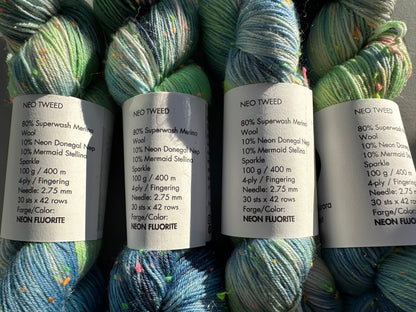 Neo Tweed 4ply – Neon Fluorite