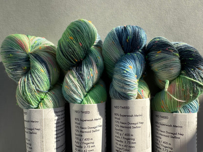 Neo Tweed 4ply – Neon Fluorite