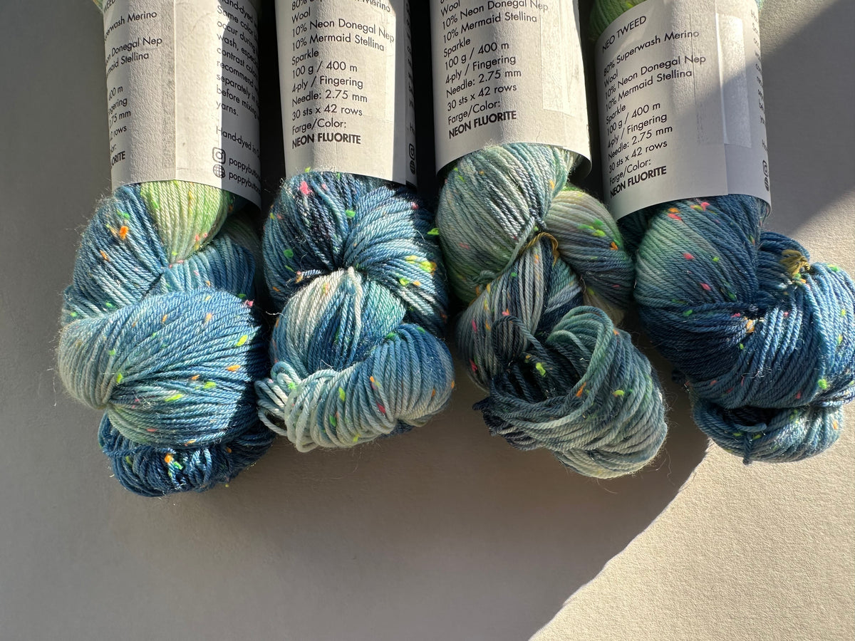 Neo Tweed 4ply – Neon Fluorite